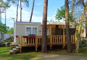 Zahrada ubytování MOBIL HOME à SEIGNOSSE dans les Landes près de la mer