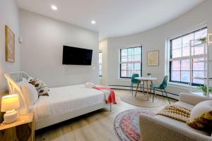 Ένα ή περισσότερα κρεβάτια σε δωμάτιο στο Studio near South End