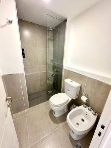 Et badeværelse på Alojamiento entero para 4 personas F