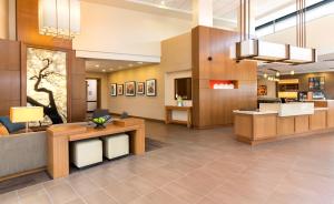 a lobby of a hospital with a waiting room at Hyatt Place Canton in Lake Cable +18 photos