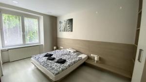 Posteľ alebo postele v izbe v ubytovaní Comfortable apartment in Brno
