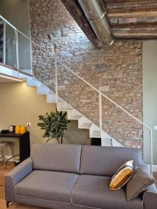 Ruang duduk di Il Parione Luxury Apartment with view, Florence