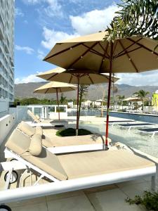 Bazén v ubytování Lujosa Apartasuite en Santa Marta nebo v jeho okolí + 23 fotografií