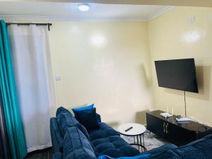 TV a/nebo společenská místnost v ubytování Roshani Airbnbs + 1 fotografie