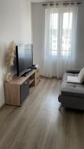 Μια τηλεόραση ή/και κέντρο ψυχαγωγίας στο Appartement sur Le Havre
