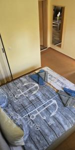 Ein Bett oder Betten in einem Zimmer der Unterkunft Ferienhaus Wiese und Meer