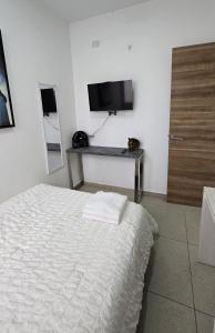 TV a/nebo společenská místnost v ubytování Acogedor y Centrico Apartamento