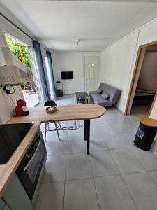 TV a/nebo společenská místnost v ubytování Chambres d'hôtes dans Villa à Chateauboeuf