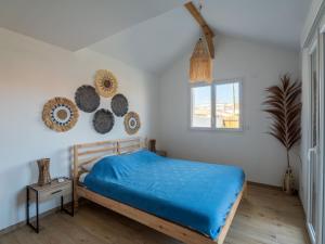 Ένα ή περισσότερα κρεβάτια σε δωμάτιο στο Appartement T3 proche océan, Biscarrosse Plage, pour 6, parking - FR-1-319-606