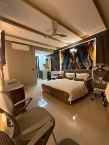 Postel nebo postele na pokoji v ubytování Studio z leisure stay