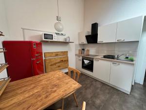 Kuchyň nebo kuchyňský kout v ubytování Monteur -sowie Ferienwohnungen in Grünberg, nahe Gießen