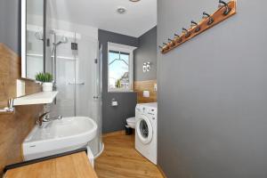 Koupelna v ubytování Hermannstraße 16a Wohnung Seestern