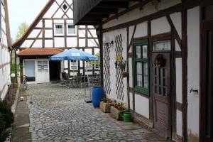 Das Gebäude in dem sich die Pension befindet