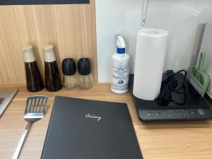 Kaffi- og teaðstaða á Kirisawabase Tiny House by Tiny Away