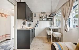 Dapur atau dapur kecil di 4 Bedroom Beautiful Home In Lødingen