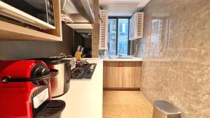 Qian's House Wanyu All-Suite Holiday Apartment廚房或簡易廚房