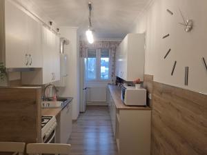 Kuchyň nebo kuchyňský kout v ubytování Fonyódi Centrum Apartman