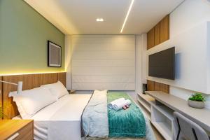 Camera piccola con letto e TV a schermo piatto. di Requinte e Conforto no All Batel - BAT0924 a Curitiba Altre 155 foto