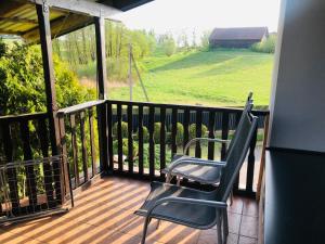 Balkón nebo terasa v ubytování Gospodarstwo Agroturystyczne w Maradkach u Justyny