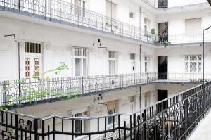 an external view of a building with balconies at Luxury Apartment by Hi5 - Best Location 3-br in Budapest