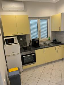 Kuchyň nebo kuchyňský kout v ubytování Apartments Lota
