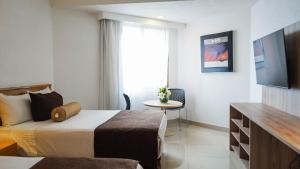 TV a/nebo společenská místnost v ubytování Hotel Laffayette Ejecutivo