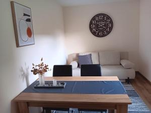 Χώρος καθιστικού στο Ferienwohnung am Wiesengrund +3 φωτογραφίες