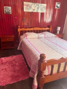 Postel nebo postele na pokoji v ubytování Gîte d'étape Lamandoze