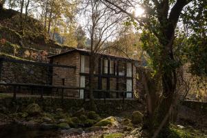 a stone house in the middle of a forest at Quinta do Fradinho - Casa do Rio in Soajo +48 photos