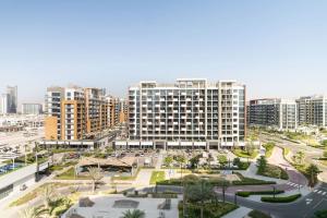 Nespecifikovaný výhled na destinaci Dubaj nebo výhled na město při pohledu z apartmánu