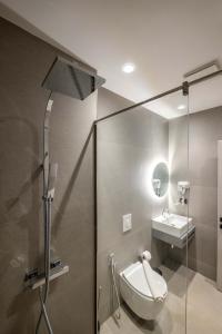 Koupelna v ubytování Hotel Kroi