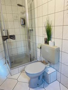 Koupelna v ubytování Monteurzimmer