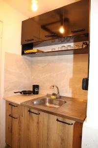 Kuchyň nebo kuchyňský kout v ubytování Albania Studio Apartament