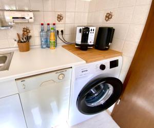 Kuchyň nebo kuchyňský kout v ubytování Ruhe & Charme - Familien Apartment 4 Betten