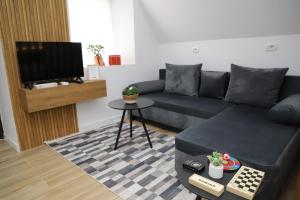 TV a/nebo společenská místnost v ubytování Central Apartment Berat