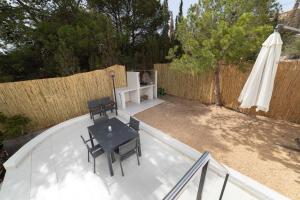 Balkoni atau teres di Chalet with sea view in Alicante