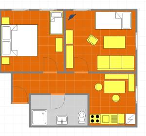 Půdorys ubytování Apartmány Tisá 452