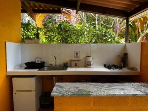 una cucina con un lavello e un piano di lavoro di A Piece of Paradise a San Carlos
