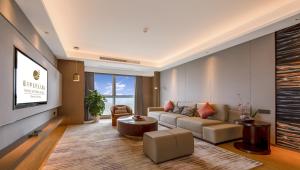 Khu vực ghế ngồi tại New Century Mansion Hotel Jiaxing Zhongyuan Nanhu Avenue