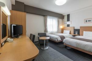 Μια τηλεόραση ή/και κέντρο ψυχαγωγίας στο Comfort Hotel Koriyama
