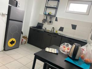 Kuchyň nebo kuchyňský kout v ubytování Apartment Rooms Niva