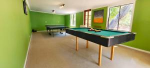 an empty room with a pool table in it at Kookaburra Retreat - peaceful rural bush setting in Gnarabup +9 photos