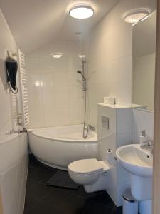 Kúpeľňa v ubytovaní SZWEDZKA22 PL Premium Rooms + 37 fotografií