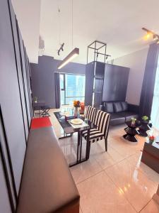 Χώρος καθιστικού στο Luxury Axon Hotel & Residence At Bukit Bintang KL Pavilion