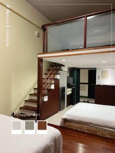Letto o letti in una camera di 礁溪輕旅
