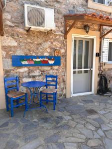 A patio or other outdoor area at Studio Lakis Barbajonn's Stone House