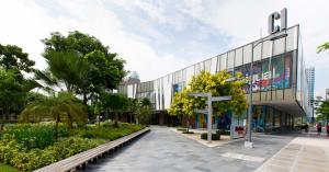 a rendering of the exterior of a building at BGC Suites EDSA Makati in Manila