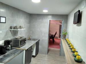 Kuchyň nebo kuchyňský kout v ubytování Guesthouse Central