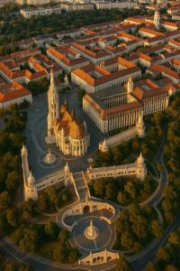 Pohľad z vtáčej perspektívy na ubytovanie Premium Buda Castle Apartment