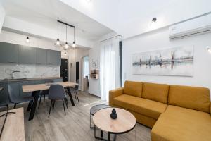 Kuchyň nebo kuchyňský kout v ubytování Danai & Palm Residential Complexes